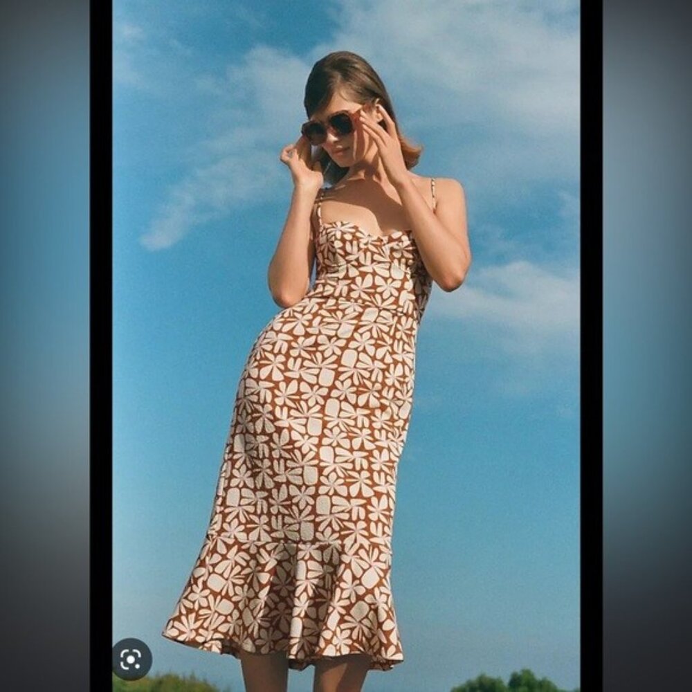 🆕 Hutch for Anthropologie - Jolie Midi Dress | Size L | NWT